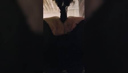 Sliding on bbc dildo