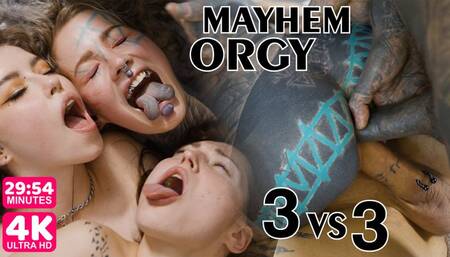 Tattooed Mayhem DP Anal Orgy 3 vs 3 (4k)