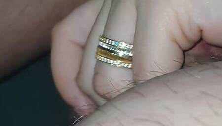 Step mom perfect handjob in bed with step son