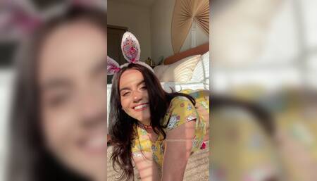 Easter Bunny's Fluffy Tail Buttplug Orgasm
