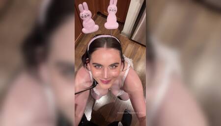 Slutty Bunny Gets Her Mouth Stuffed????
