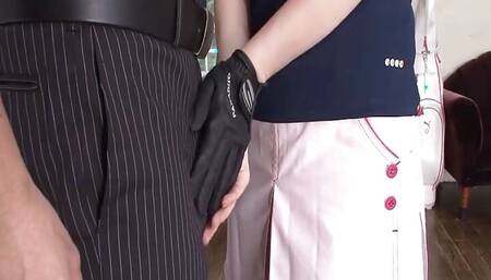 Japanese Golf Player Sucks Her Coach and Masturbate with Toys