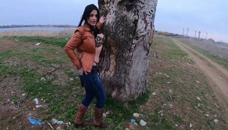 Sugar Babe In Beautiful Tight Jeans Teasing - Cowgirl Striptease Western 155