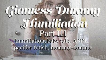 Giantess Dummy Humiliation - Part 3