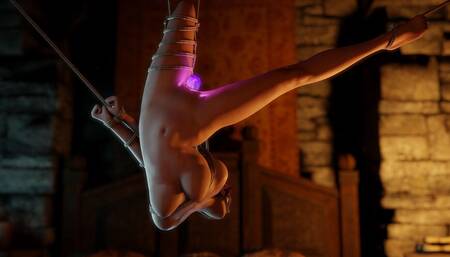 Triss in Shibari Suspension Is Fucked with a Magical Cristal