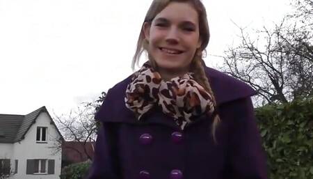 Pretty young 18yo college teen girl gets hard sodomized and facialized after college