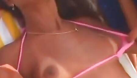 Teen Brazilian Girl Has Outdoor Threesome Sex in Bikini