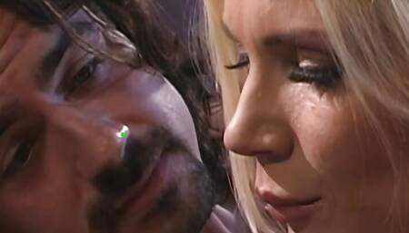 Blonde milf Karina Kean gets creamipied in bed with husband