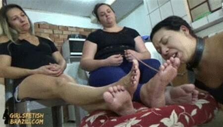 Foot Worship and Whipping by Veronica and Sofia BBW # SD MOBILE