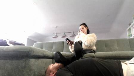 Human Footstool Relaxation