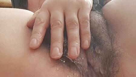 Mom hairy pussy close up