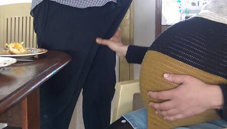 pregnant wife cheating with her servant while husband is at work