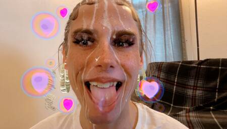 Tranny Slut Sucks BBC and Takes Facial