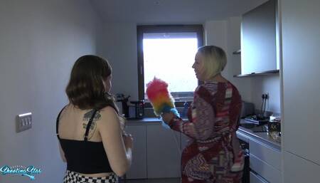 Cleaning Maids LOVE that BWC in Young & Old FFM Threesome\n