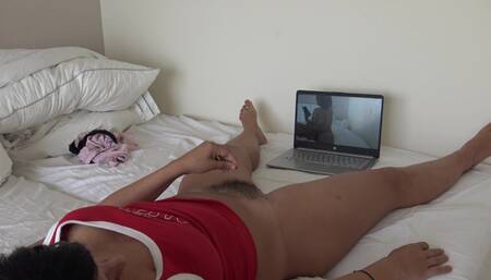 Masturbating My Hairy Pussy While Watching My Own Porn Videos