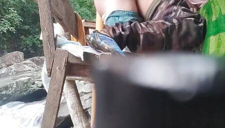Pinay Horny Couple Sex in the cottage of Public Waterfalls