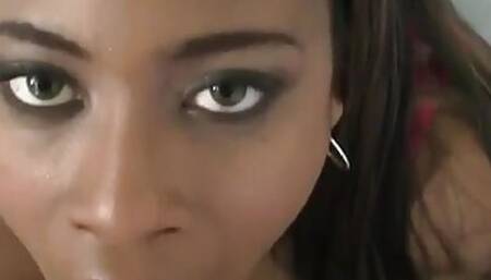 Mia Peach a slutty dark-skinned girlfriend with tattoos