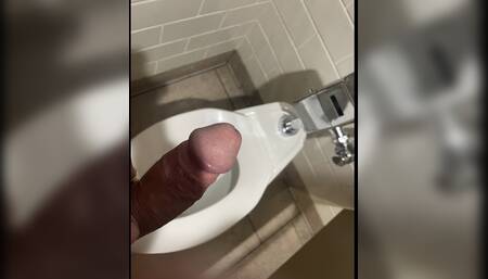 My jerking my daddy cock at the local Macy's men's restroom