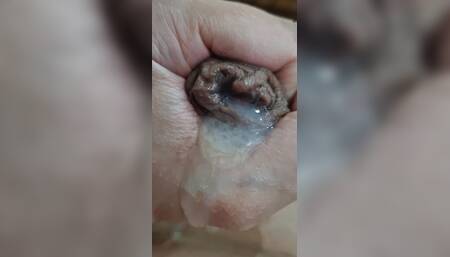 HUGE COCK JERKING OFF AND CUM