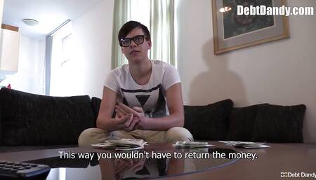 TWINKPOP - Bespectacled Twink Clearly Sees Lots Of Cash & Instantly Kneels Down To Suck A Dick To Earn Some