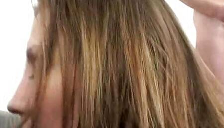 Small titted teen from Germany enjoys three cumshots in her mouth