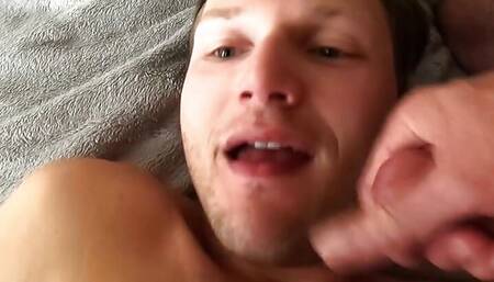 2 dads bareback horny boy spit roast 3 way