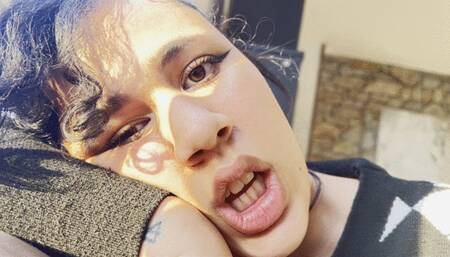 latina likes to bite dicks so she show her teeth