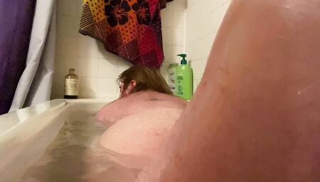 Lathering up touching my tdick and humping