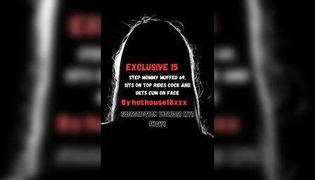 Step mommy muffed 69, sits on top rides cock and gets cum on face exclusive 15