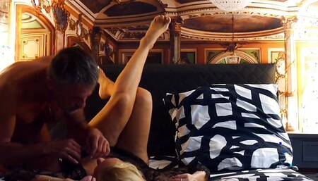 Selena's exiting posing and sex in catsuit