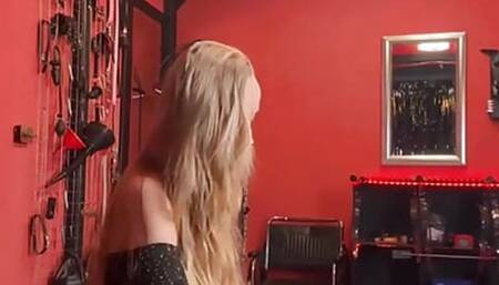 Femdom Electro Anal Punishment - Hand Spanking and CBT