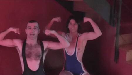 KINIKU VS MALE CHALLENGER IN ARM-WRESTLING , TEST OF STRENGTH