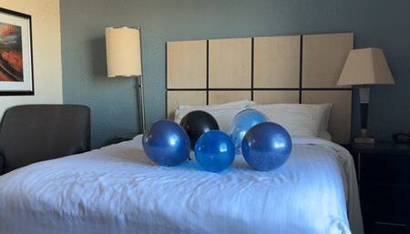 Lilith Taurean Plays With Balloons With Her Feet