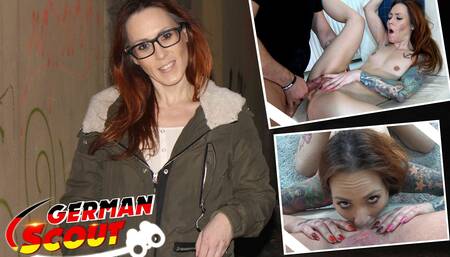 German Scout - Small Tits Inked Girl Foxi Sani Pickup for Rough Casting Fuck
