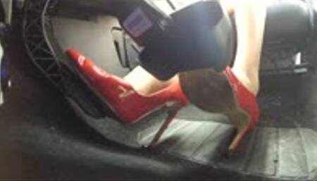 Angry Sarah Floors her boyfriends Car - Argument!! PEDAL VIEW