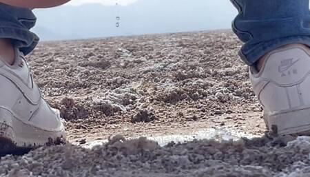 Piss on natural ground