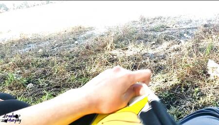 Public cumshot in the lake  They almost discovered us