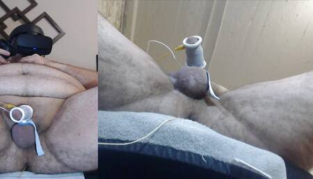 Estim while  watching VR porn