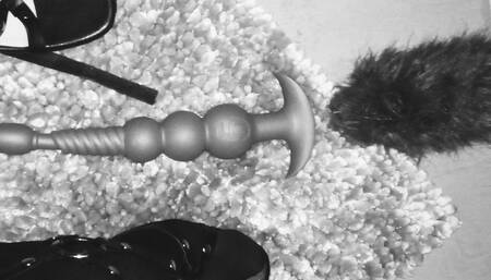 Shaved Caged Plugged with Tail