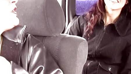 Two German lesbians playing with each other before pleasing a loaded dick