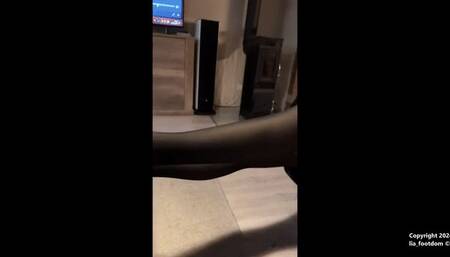 Sexy footjob in nylon, socks and finished handjob! (4K MP4)