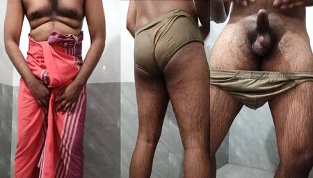 Rich Kerala Bank manager daddy hot underwear and Cumshot