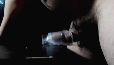 Plastic vagina and cum