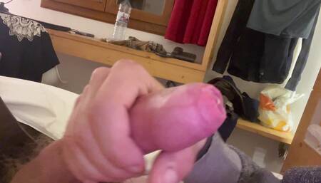 Handjob in a hotel room after 2 weeks of abstinence