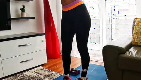 This amateur Couple is so Naughty! She didnt even finish woking out, they made passionate sex insted