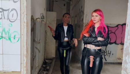 Leather Goddesses destroy anal whore