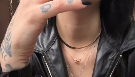 POV smoking in a hurry