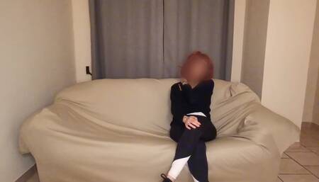 CASTING porn with interview with an Italian beautician / Italian dialogues/ sub english