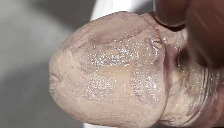 Makeup on dick sissyboy with red panty
