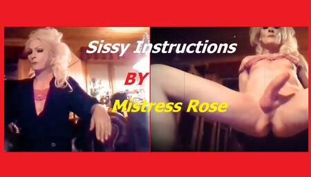 MissRose TS - LADY Shemale MISTRESS ROSE - Dominant Beauty Tells SISSY HOW to Please HER Big FAT CUM CLITTY And NATURAL TS TITS